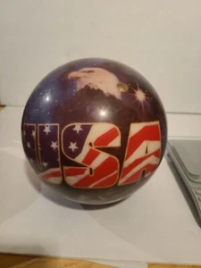 Vintage Brunswick Viz A Ball 10 Pound USA Flag and Eagle Patriotic DPJ 1128  - Picture 1 of 8