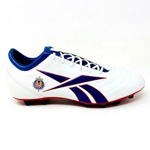 Reebok Chivas Sprint Fit MS White Navy Red Mens Soccer Field Cleats 19 707489 - Picture 1 of 5