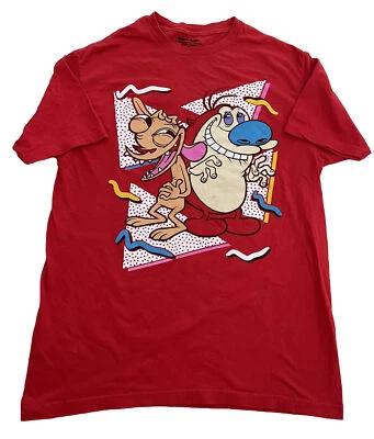 Camiseta gráfica Nickelodeon’s 2018 Ren and Stimpy para hombre roja mediana Foto 1 de 4