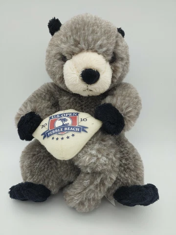 RARE 2010 U.S. OPEN GOLF Pebble Beach 8" Otter holding shell Plush by Herrington Cover