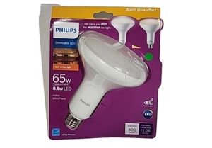 Philips Soft White BR40 Flood 8.8W = 65W LED Warm Glow Effect Indoor Light Bulb - Picture 1 of 4