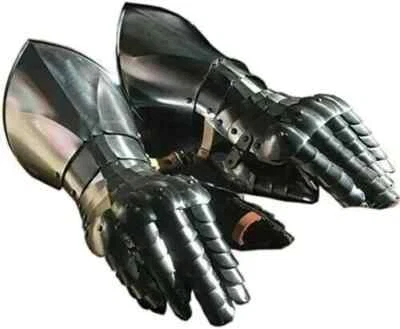 Caballero Medieval Guanteletes Metal Guante Placa LARP Recreación Coplay Armadura Guantes Foto 1 de 4
