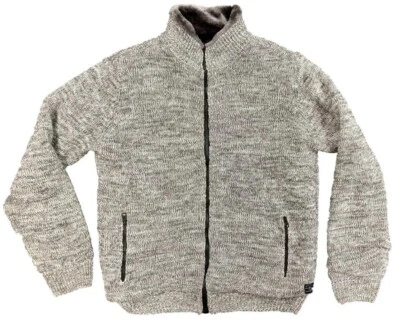 Buffalo Men’s Lined Full Zip Sweater, Faux Fur Lining Gray Size XL NWT - Image 1 of 3