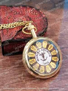 1912 Antique Pocket Watch | Brass Pocket Watch | Menspocketwatch | Marinewatch - Picture 1 of 6