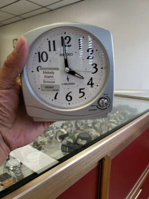 RELOJ DESPERTADOR SEIKO MELODY SNOOZE QHP008SLH 🎁 ¡¡¡SIN CAJA!!!! Foto 1 de 4