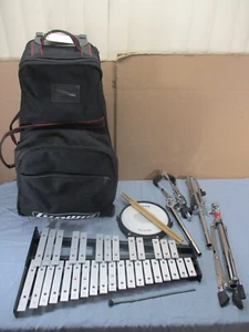 Kit de percusión Ludwig 32 teclas xilófono campana tambor pad con estuche rodante y soportes - Imagen 1 de 18