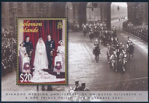 Solomon Isl - MNH Queen Elizabeth II Wedding Souvenir Sheet (2007) - Picture 1 of 1