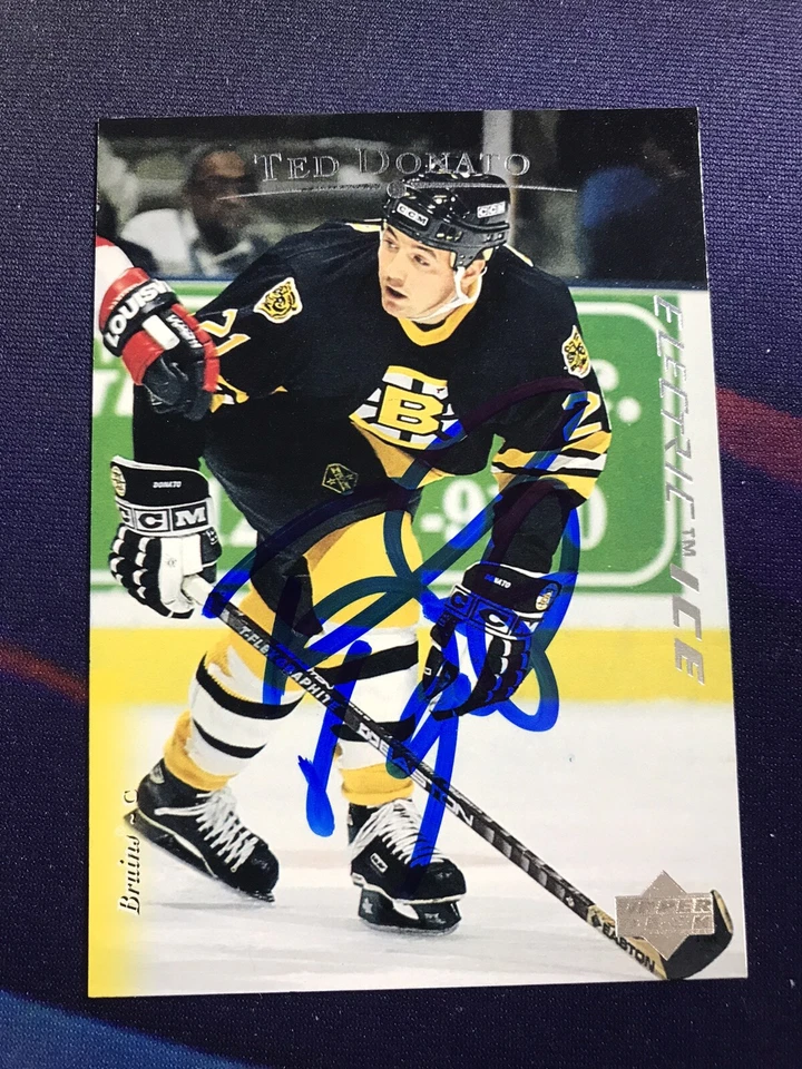 1995-96 Upper Deck Hockey Autograph Electric Ice #80 Ted Donato Auto Boston B’s - Image 1 of 2