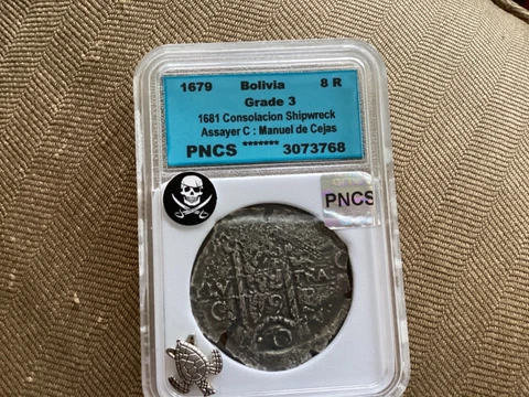 1679 CONSOLACION 8R SHIPWRECK COB Grade 3 Certified PNCS Cover