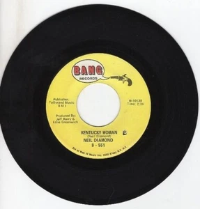 Neil Diamond - Kentucky Woman / The Time Is Now 7" 45 RPM Single - Picture 1 of 24