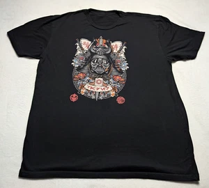 Camiseta Samurai Darth Vader Camiseta Negra Gráfica XL Ciencia Ficción Conoce la Cultura Japonesa - Imagen 1 de 4
