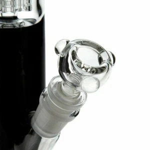 Vidrio de tazón de tabaco deslizante macho de 14 mm para tuberías de agua - redondo transparente - Imagen 1 de 3