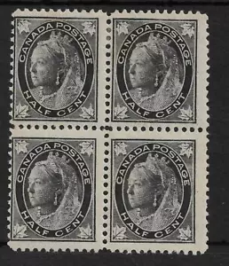CANADA SG142 THE 1897-8 QV HALBER CENT NEUWERTIG 4ER BLOCK KATZE £ 60+ - Bild 1 von 2