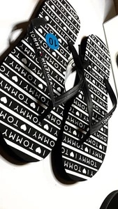 Tommy Hilfiger Black / White Women Sandals Size 10 - Picture 1 of 2