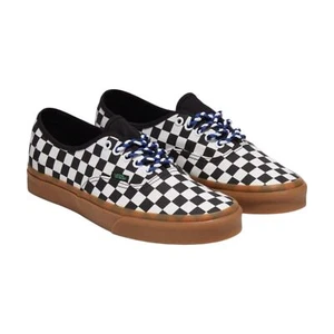 Mens Vans Authentic Checkerboard Black/ White Lace Up Shoes - Picture 1 of 7