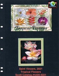 1/3 de descuento valor Scott de $28,50 - Flores ST VINCENT 2021 2 s/s CV MNH NH UMM - Imagen 1 de 6