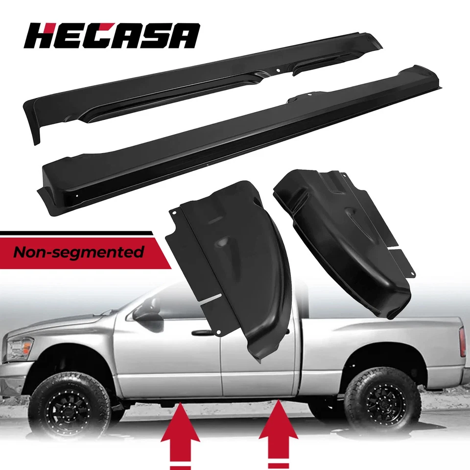 Pair Rocker Panels & Cab Corners For 2002-2008 Dodge Ram Quad Cab 1500 2500 3500 - Image 1 of 4