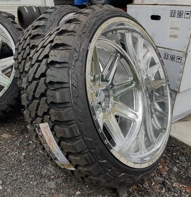 26x14 American Force SS Wheels Polished (Any Style) With 35x13.5 Fury MTII Tires - Image 1 of 3