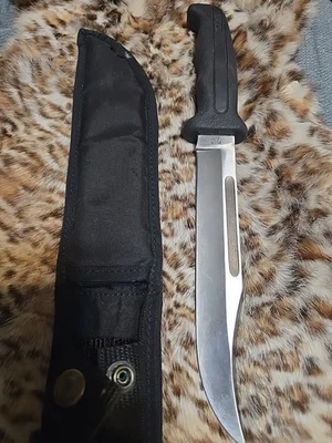 Rare 1986 Buck 620 Campmate Fixed Blade Knife With Sheath Vintage USA - Image 1 of 4