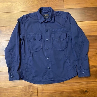 BEAMS PLUS Military Shirt Jacket Size XL Navy Blue Used Vintage From Japan FS - Image 1 of 4