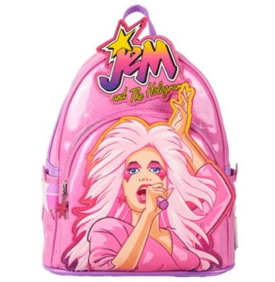 Loungefly Limited Edition Jem and The Holograms Light Up Mini Backpack In Stock - Image 1 of 4
