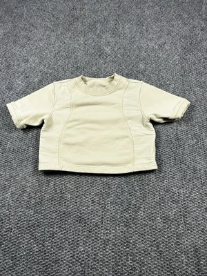 Lululemon 衬衫成人 4 象牙色棉法国 Terry Swift T 恤短女式 — 第 1/4 张图片