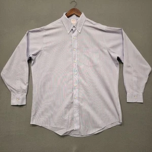 Brooks Brothers Men's Blue Traditional Fit Non-Iron Dress Shirt Size 16.5-35 - Picture 1 of 6