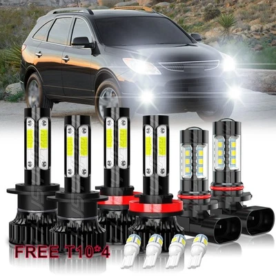 Combo de faros antiniebla de haz alto bajo 6000 k LED para Hyundai Veracruz 2007-2011 Foto 1 de 4