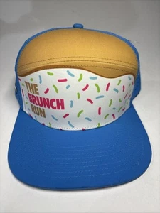 The Brunch Run Trucker Hat Men Blue White Yellow Snap Back Cap New - Picture 1 of 8