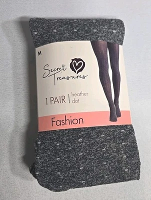 Medias Pantimedias Secret Treasures Gris Brezo Punto Moda Medianas M Foto 1 de 4