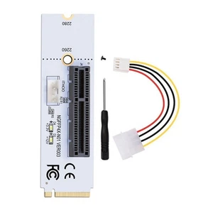 PC + Metal NGFF M.2 M Key to PCI 4X Adapter For 1X 4X PCIE Slot Versatile - Afbeelding 1 van 9