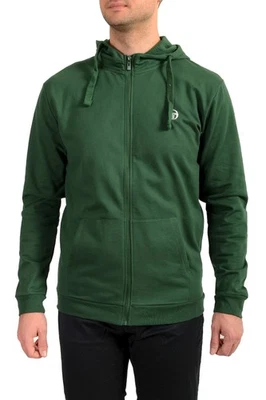 Sergio Tacchini Men's Army Green Hooded Full Zip Brushed Track Jacket Hoodie - Image 1 of 4