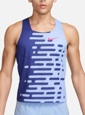 Nuevo Nike Aeroswift Dri-Fit ADV Camiseta para Correr Azul Rosa Para Hombres Talla XL DV7715-455 Foto 1 de 4