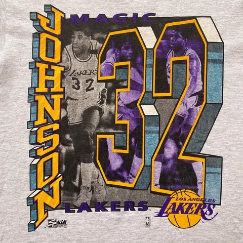 MAGIC JOHNSON LA LAKERS VINTAGE UNISEX T-SHIRT GIFT FANS ALL SIZE S-3XL Cover