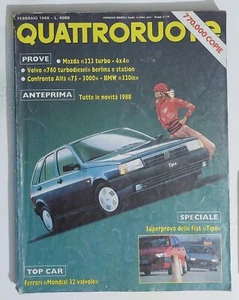 66338 QUATTRORUOTE 1988 n. 388 - Mazda 323 / Volvo 760 / BMW 320i / Alfa 75 - Picture 1 of 2