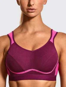 Plus Size 44D Syrokan High Impact Bounce Control NoPad Wirefree Sport Bra NWT FS - Picture 1 of 9