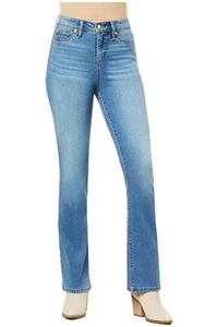 IMAN Platinum Premium Stretch Denim Boot-Cut Jean Light Indigo - Picture 1 of 1