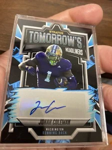 Pulse Stratos 2024 Jonah Coleman Auto 07/30 Washington Huskies - Imagen 1 de 4