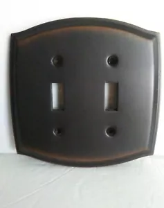 Placca di commutazione bronzo antico invecchiato (1) copri piastra da parete interruttore luce 2 levetti - Foto 1 di 4