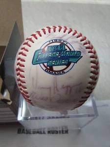 1997 LSU TIGERS NATIONAL CHAMPIONS TEAM SIGNED BASEBALL CWS LOGO IN CUBE 1 - Picture 1 of 11