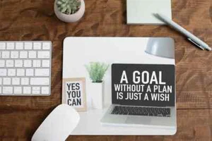 A Goal without a Plan is Just a Wish Mousepad Anti-Slip Mousepad For Office - Picture 1 of 1