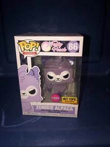 FUNKO POP! ZOMBIE ALPACA #86 FLOCKED HOT TOPIC TASTY PEACH PURPLE FLOCKED MAY - Picture 1 of 6