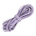 Flat Leather Cord, 5.5 Yard 5mm Leather String Strips for DIY Crafts Purple