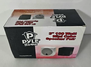 Pyle Home 3” 100 Watt Mini Speaker Cube Pair NEW - Picture 1 of 6
