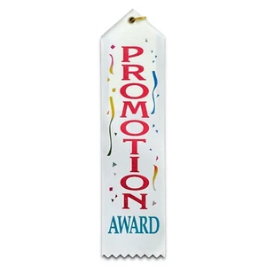 Beistle PROMOTION AWARD RIBBON, 2x8" Satin Workplace Party Favor - Picture 1 of 2