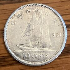 1961 Canada 10 cent dime 80% silver **75% off combined shipping** EXACT COIN