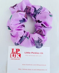 Accessoires, Haar Scrunchies, Handarbeit, Fun, Hasen auf Mauve - Bild 1 von 1