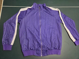 KARTER COLLECTION Men track Jacket MEDIUM Full Zip Purple Medium Free Ship - Picture 1 of 4