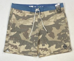 Men's Salty Crew Repreve Tan Camo 18" Short Leg Board Shorts Swim - Picture 1 of 2