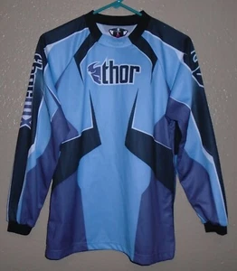 Thor Phase S7G Long Sleeve Moto Riding Jersey Youth Girls Large Blue Black NWT - Picture 1 of 10